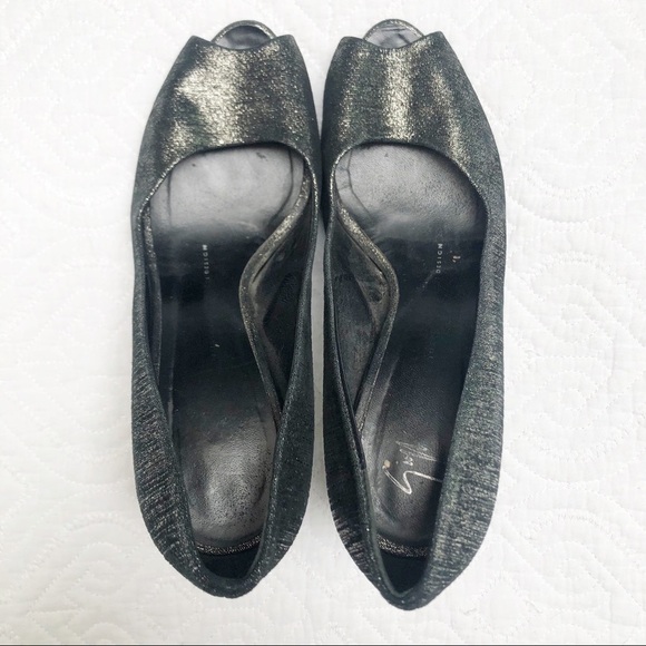 Giuseppe Zanotti Black Glitter Fabric Peep… - Picture 3 of 8